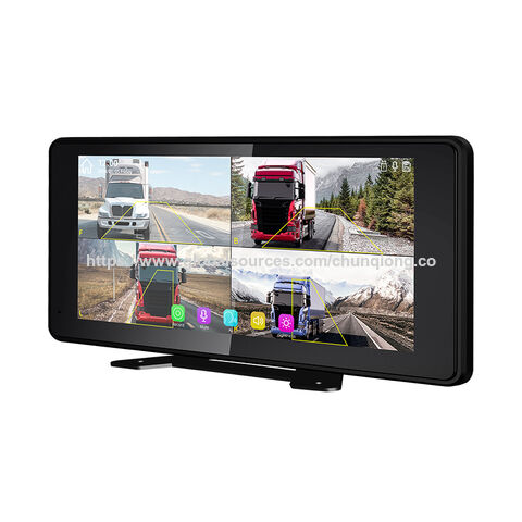 10,36 Zoll 4CH Full HD 1080P AHD Loop Videorecorder Auto Touchscreen 4 Kanal MP5 Mobile DVR Black Box für Fahrzeug LKW RV