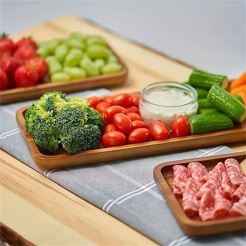 Bandeja de Madera Elegante - Perfecta para Frutos Secos, Aperitivos y Refrescos - Plato de Café - Accesorios Únicos de Decoración para el Hogar - Cocina