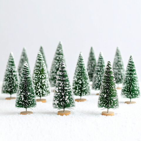 Mini künstlicher Weihnachtsbaum mit Holzfuß zur Dekoration, DIY, Tisch- oder Schaufensterdekoration for sale at factory direct price