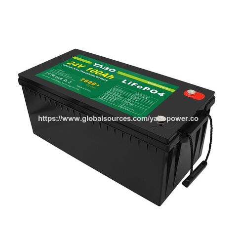 YABO 24V 100Ah Deep Cycle LiFePO4 Batterie, Tieftemperatur- und sichere Lithium-Eisenphosphat-Batterie für Marine und Notstromversorgung