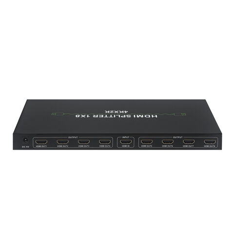Diviseur de Traitement Audio-Vidéo Personnalisé 1-Entrée 8-Sorties avec Résolution 4K Prise en Charge Compatible avec les Équipements Audio et Vidéo