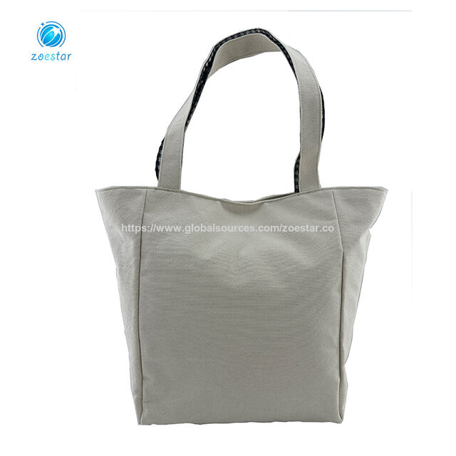 Hochwertige, personalisierte Handtaschen, leere Tragetaschen aus reiner Baumwolle, die als wiederverwendbare Einkaufstaschen verwendet werden können