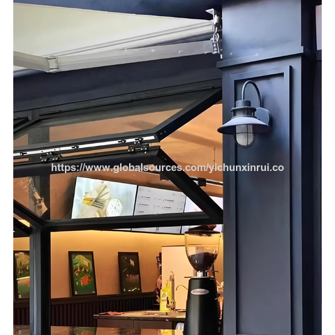 Fabricantes de puertas y ventanas de aluminio: producción y venta de ventanas acústicas de alta calidad con vetas de madera y ventanas plegables verticales. for sale at factory direct price