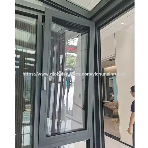 Fenêtre insonorisée en aluminium avec double vitrage, portes et fenêtres en aluminium à rupture de pont thermique verticale