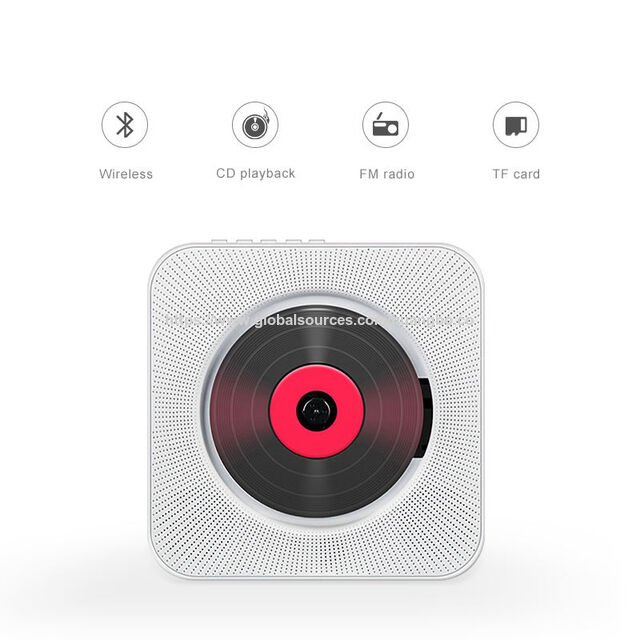 Tonewinner Hot Selling Wall Mounted Mp3 Aluminium Alloy Portable CD Player with MP3/USB/AUX for sale at factory direct price
