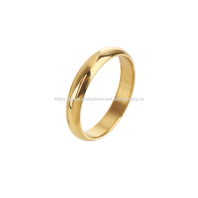 Cincin Baja Tahan Karat Ukiran Halus Sederhana untuk Pria dan Wanita, Cincin Ekor Populer for sale at factory direct price