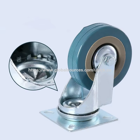 Rueda giratoria de PU duradera de 25 mm, 40 mm, 50 mm, 3, 4, 5, 6 pulgadas, rueda de PVC de alta resistencia, material de polipropileno personalizable