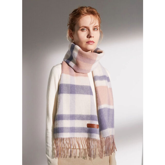 Vente en gros de foulards d'hiver pour femmes, écharpe en cachemire à carreaux longs et haut de gamme pour femmes, vêtements de luxe