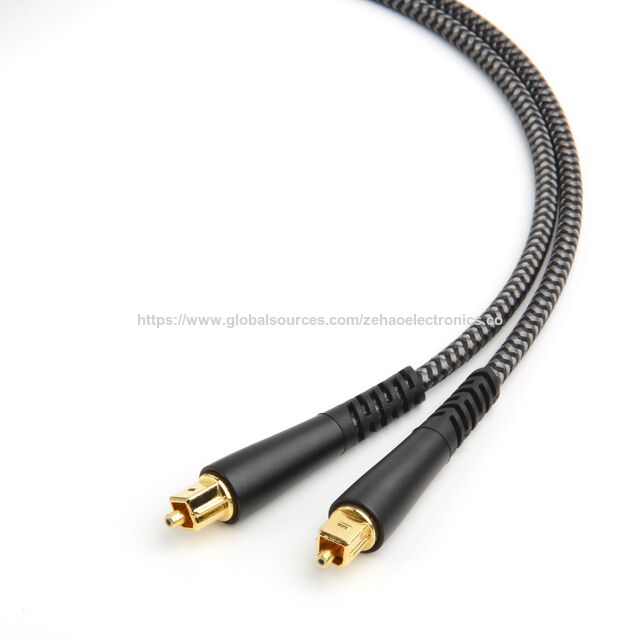 Premium Digitales optisches Toslink-Audiokabel vom Hersteller, Glasfaserkabel, für die Wandmontage, vergoldet, 2M
