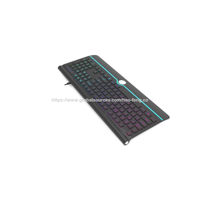 Teclado Chiclet Alámbrico K103-EL, 104 Teclas con Retroiluminación de 7 Colores, Teclado Numérico, Cable de 1.45M, Soporte Multi-Idioma, para PC/LAPTOP for sale at factory direct price