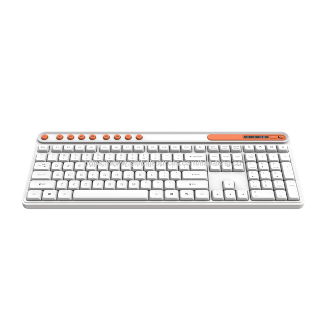 OEM y ODM K261 Teclado Inalámbrico de Oficina Profesional Silencioso de Tamaño Completo con 118 Teclas: Tacto Suave (Sin Fatiga para Uso Prolongado), Teclas de Acceso Rápido para PC/PORTÁTIL