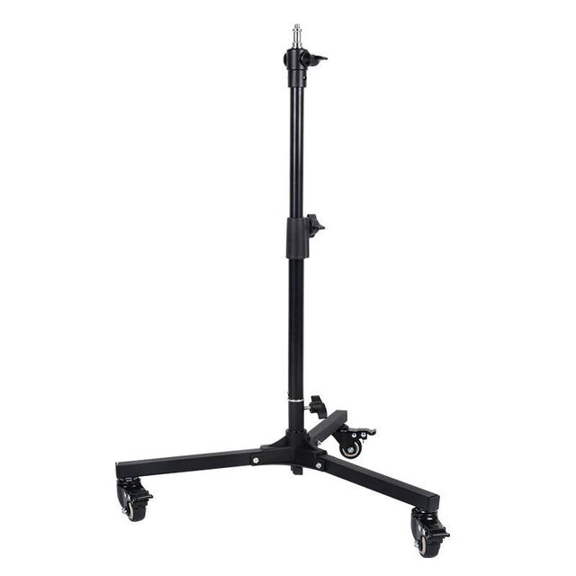 Stand Lampu Studio Kustom Pencahayaan Foto Dasar Roda Lipat Tripod Lantai Pendek Dolly Alat Perlengkapan Film & Video dengan Kastor for sale at factory direct price