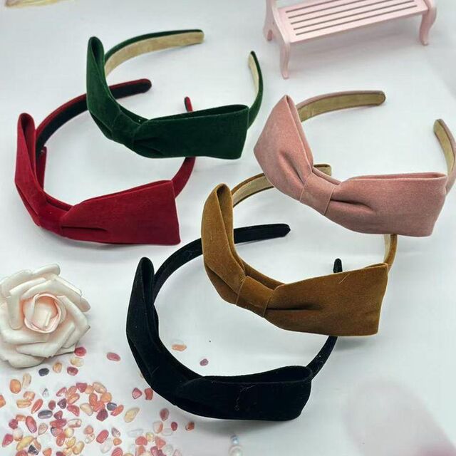 Velvet Bow Headband Face Wash Hair Accessories Bowknot Headband