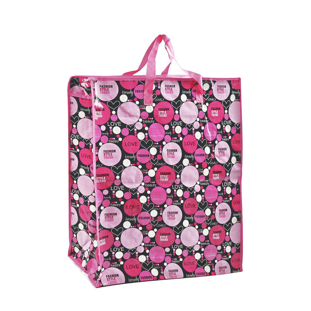 Bolsas de compra reutilizables extra grandes con asas, bolsas de mano de plástico tejido impermeable y colorido for sale at factory direct price