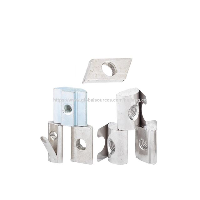 Écrou de Profilé en Aluminium Galvanisé/Nickelé, Écrous Coulissants/Écrous pour Rainure en T/Écrous de Calage/Écrou pour Marbre/Écrous Diamant/Écrous Semi-Circulaires/Écrou à Languette à Ressort for sale at factory direct price