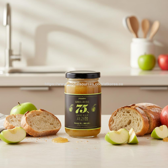 JAMMINT Mermelada ligera de manzana con 75% de fruta, 270g - Alta calidad para B2B