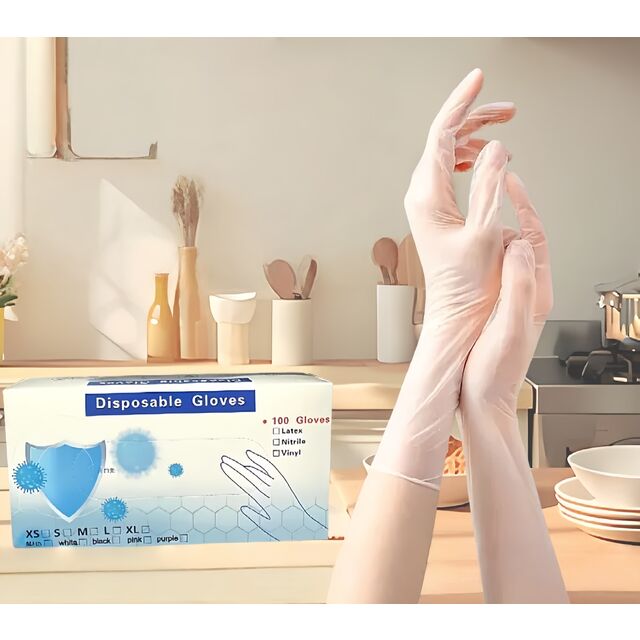 Guantes de PVC desechables al por mayor para limpieza de cocina, sin polvo, guantes desechables para manos