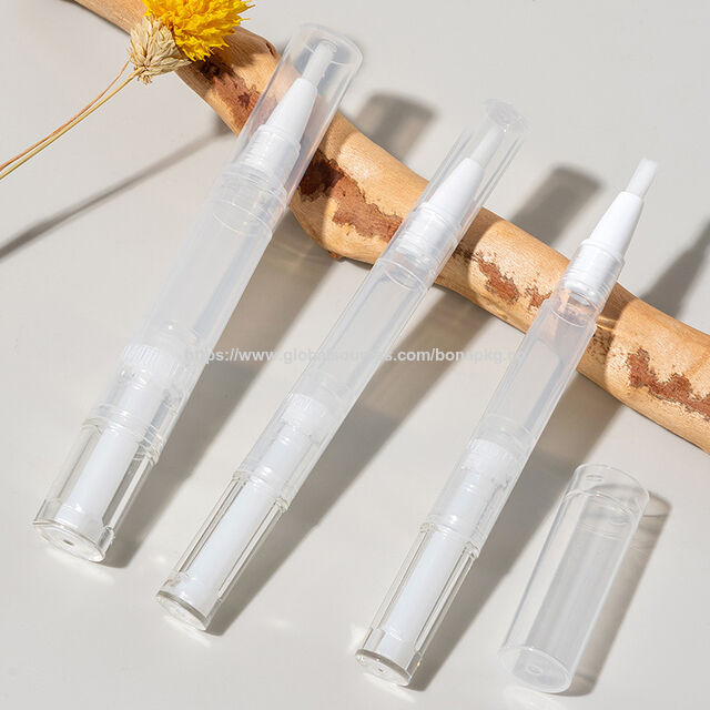 Vente en gros Stylo à huile pour cuticules rond en plastique PP transparent 2ml 4ml Emballage vide rechargeable Logo personnalisé pour usage cosmétique
