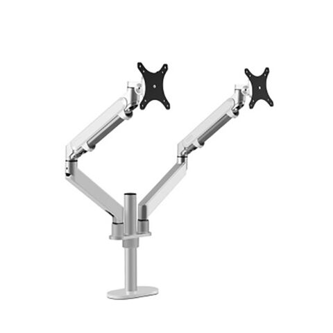 Support de Bureau pour Double Écran avec Ressort à Gaz PGSA2-OL-2Z, 2 Bras, pour Moniteurs - Offre Spéciale