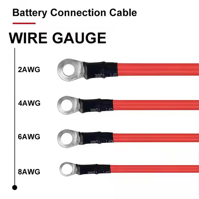 Cables de extensión de inversor de batería de cobre puro de 4 AWG y 18 pulgadas para automoción, energía solar, embarcaciones marinas, vehículos recreativos, coches, motocicletas y sistemas fotovoltaicos for sale at factory direct price