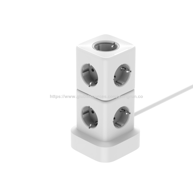 Nouvelle Arrivée Multiprise Tour Multicolore à 9 Ports AC pour Alimentation Électrique de Bureau à Domicile for sale at factory direct price