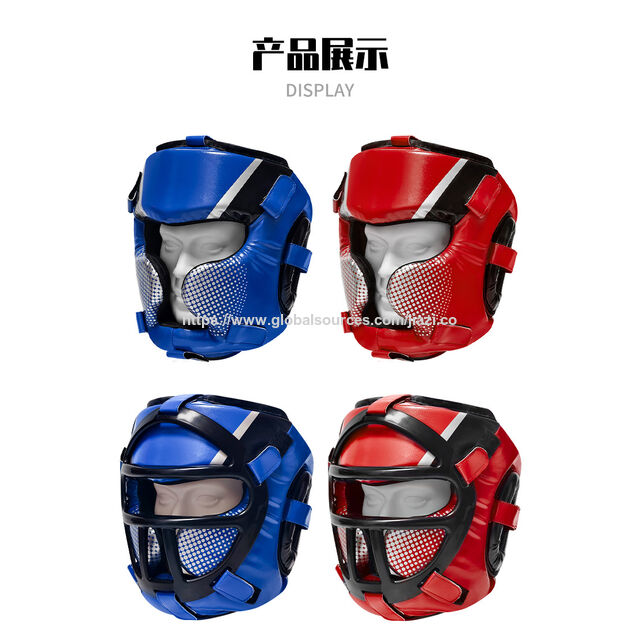 Casques de taekwondo, Casque de boxe pour enfants, Protection de tête de combat de taekwondo, Épaissi, Conception de visage de singe, Entraînement de compétition, Équipement de protection