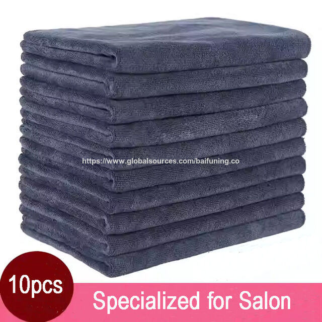 Toallas de peluquería y salón de belleza con absorción de agua, personalizadas para limpieza de coches, secado de cabello sin pelusa