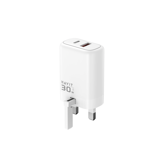 HAVIT UCK83 Chargeur USB PD30W UK - Charge Rapide Portable et Léger