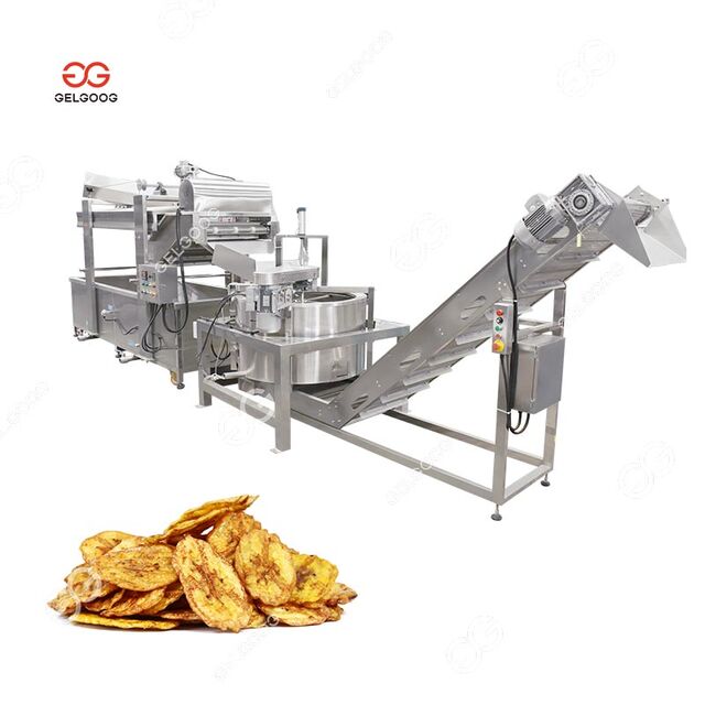 Linha de processamento automática de chips de banana-da-terra para plantas de banana-da-terra