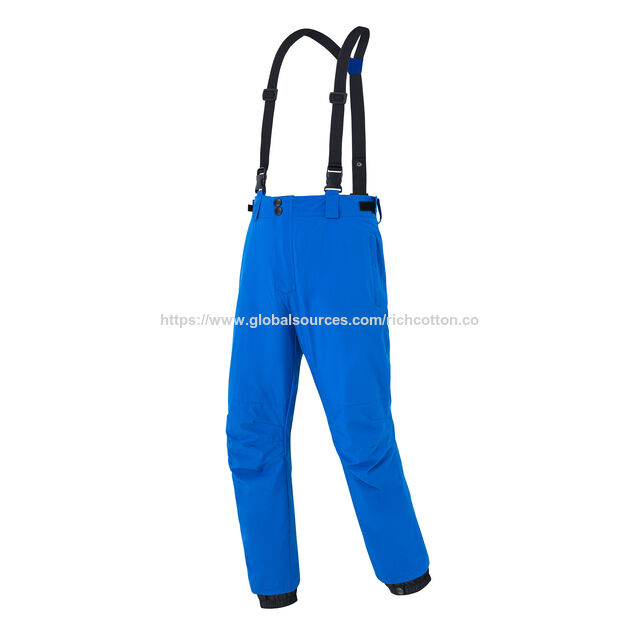 Pantalones de esquí impermeables para hombre, ajustables para exteriores, poliéster, transpirables, azules para invierno for sale at factory direct price
