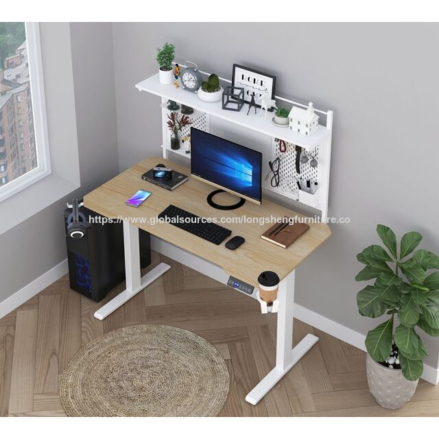 Escritorio Eléctrico Ajustable en Altura OLIN de 120 cm para Oficina en Casa, Estación de Trabajo para Gamer con Tablero Perforado for sale at factory direct price