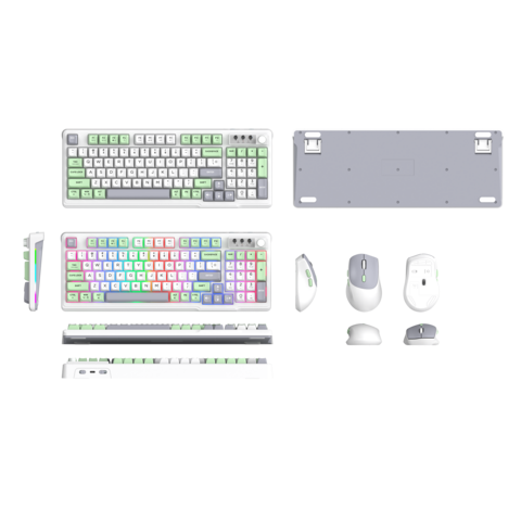 Combo de teclado para juegos inalámbrico OEM/ODM de 94 teclas, triple color, modelo GM0314 for sale at factory direct price