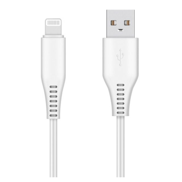 Cabo de PVC branco de 1 metro recomendado com design elegante, certificado MFi da Apple, USB A para Lightning C89 para iPhone, iPad, etc. for sale at factory direct price
