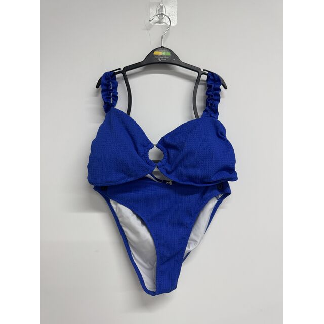 Conjunto de Bikini Azul Real para Mujer con Lazos Laterales, Traje de Baño Sexy de Dos Piezas con Frente Cruzado, Bragas de Corte Alto para Vacaciones en la Playa