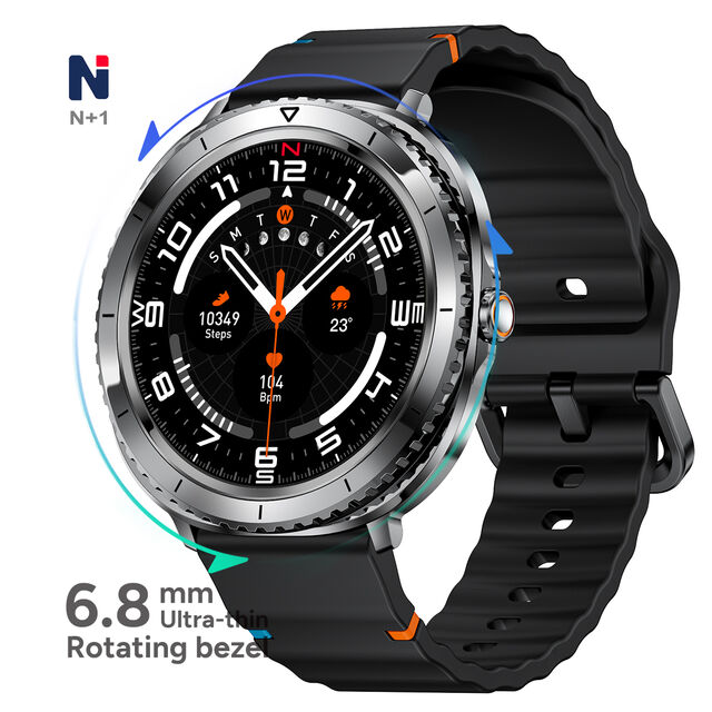 ساعة ذكية خاصة طراز 2026، بحافة دوارة، فائقة النحافة 6.8 مم، شاشة AMOLED، reloj intenigente NWZ14، ساعة ذكية لهواتف سامسونج