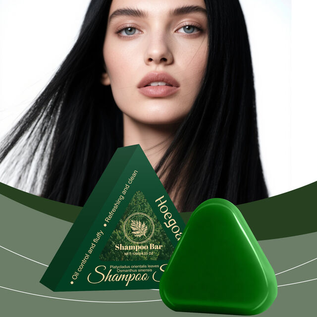HOEGOA Platycladus Orientalis Folha Shampoo Barra de Sabonete Cuidado Capilar Controle de Óleo Sabonete Macio for sale at factory direct price