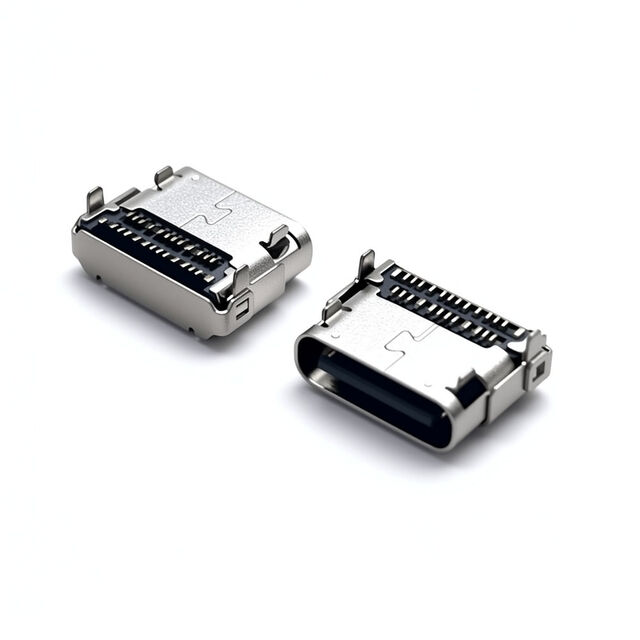 Fabricante OEM Muestras Gratuitas Apoyo Buen Precio Personalizable USB Tipo C 24 Pines Hembra SMT Montado Superior PCB Conector de 6.75mm