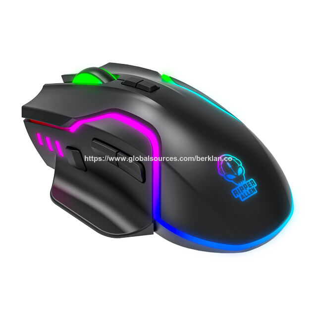 ماوس ألعاب RGB سلكي مع 8 مفاتيح قابلة للبرمجة، وإضاءة خلفية قابلة للتخصيص، وقبضة ABS مريحة محسنة لأجهزة الكمبيوتر المكتبية والمحمولة