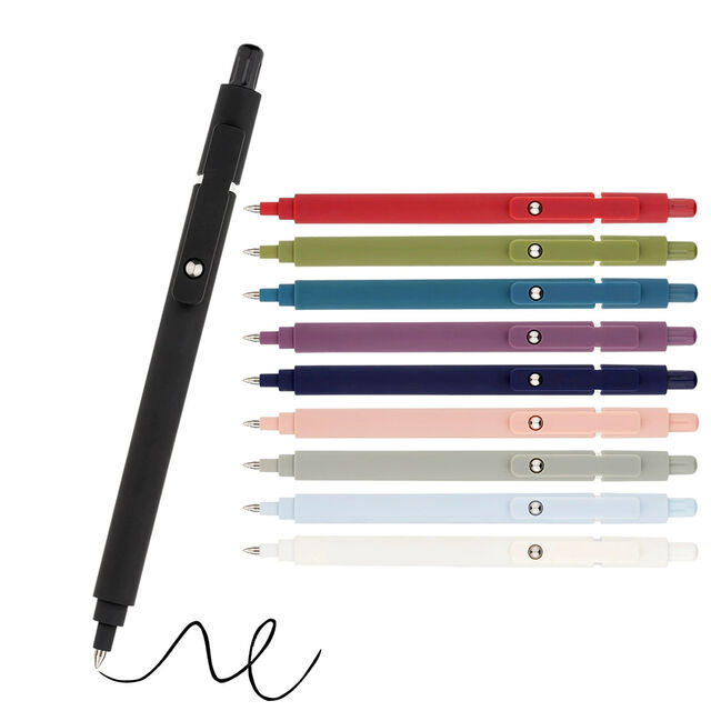 Canetas de Gel Personalizadas para Estudantes Estilo Morandi com Logotipo Personalizável por Atacado - Material de Papelaria com Tinta Preta