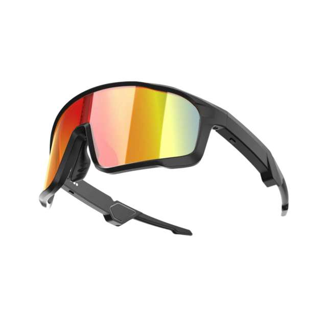 Ovleng Sport Smart Sonnenbrille, Bluetooth-Fahrradbrille für Herren und Damen, Magnetische Aufladung, Bluetooth 6.0 mit UV-Schutz