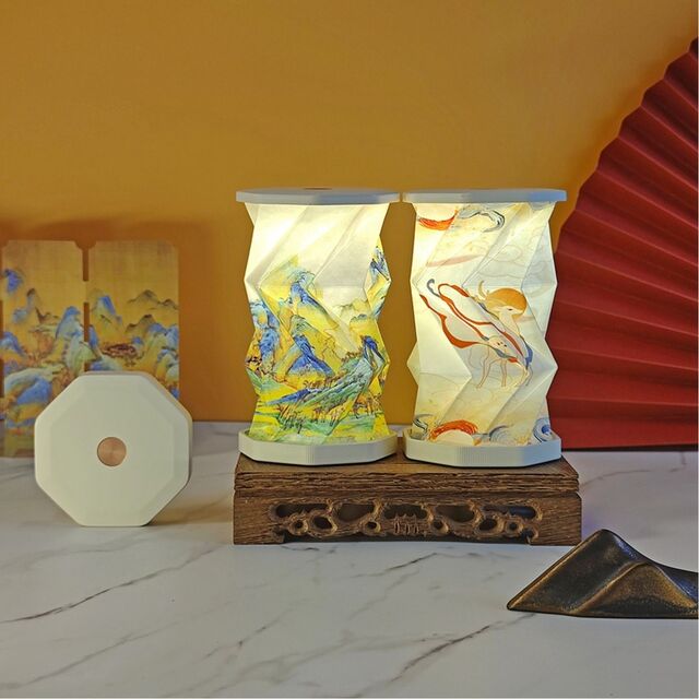 Mini Rotating LED Touch Night Light Portable Folding Creative Atmosphere Lamp Holiday Gift for sale at factory direct price