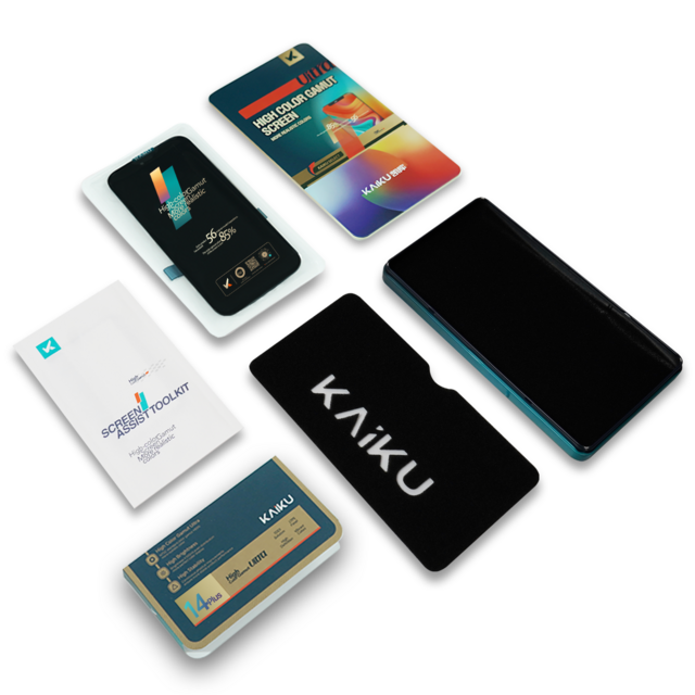 KAIKU FHD IP-14Plus Pantalla Ultra de Amplia Gama de Colores, accesorios de repuesto para reparación de teléfonos móviles, Incell, venta al por mayor de fábrica