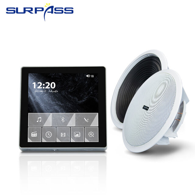 4-Zoll-Touchscreen-Wandverstärker Bluetooth-kompatibles Musikcenter Soundsystem Digital Stereo FM USB AUX für Wohnzimmer for sale at factory direct price