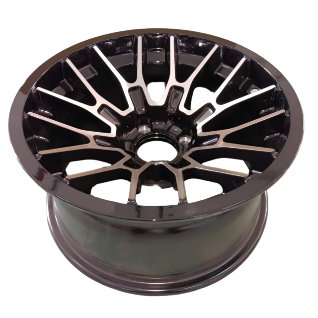 Jante 12'' en aluminium noir brillant pour voiturette de golf NBR 12-11B (12x7-4-101.6-68.2-négatif14) for sale at factory direct price