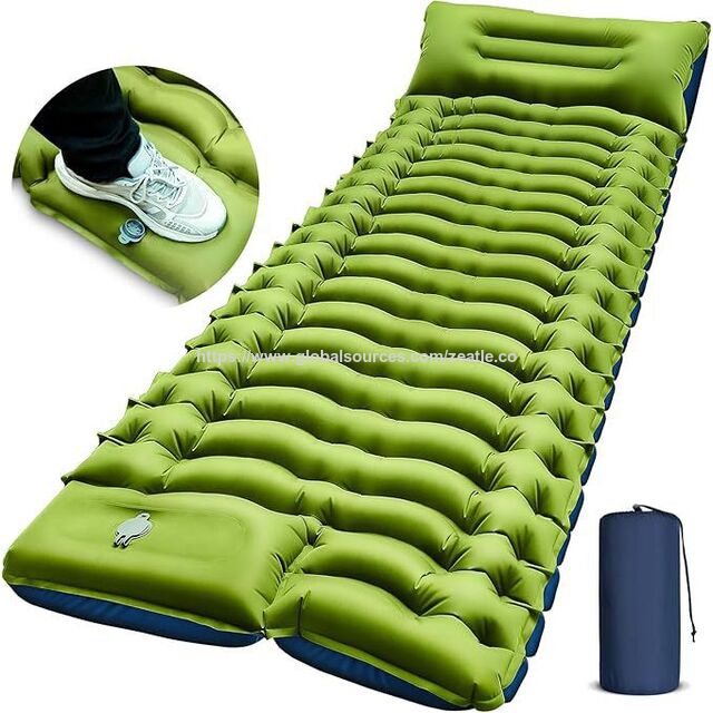 Matelas de Camping, Tapis de Camping Ultraléger avec Oreiller, Pompe à Pied Intégrée, Matelas Gonflables Compacts pour le Camping et la Randonnée for sale at factory direct price
