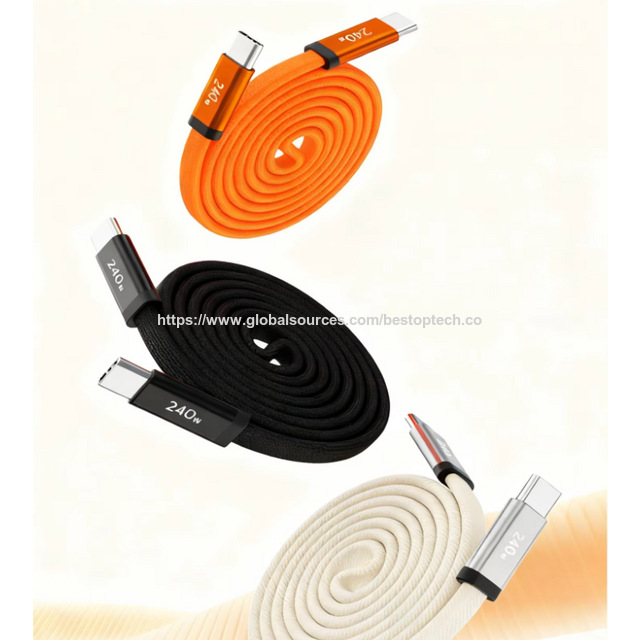 Cable de Carga Magnético Dual-C de 240W Personalizado de Fábrica con Carga Rápida PD Compatible con iPhone 12-17 for sale at factory direct price