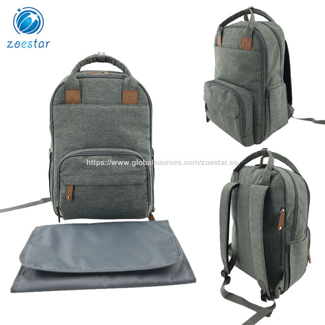 Multifunktionaler Baby-Wickelrucksack mit großem Fassungsvermögen, wasserdichtem und strapazierfähigem Gewebe, mehreren Taschen, isoliertem Flaschenfach