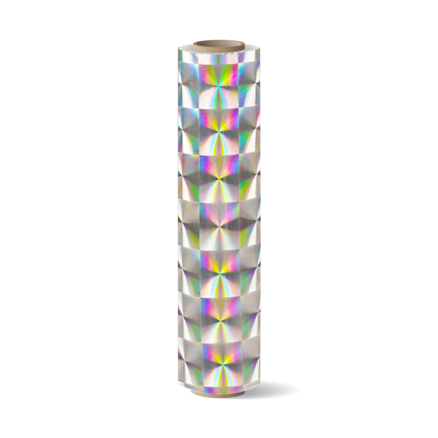 Großhandel Beliebte holographische Kunststofffolie Hohe Unterstützung Kundenspezifische Regenbogen-Verpackungsdekorfolie Transparente holographische Folie