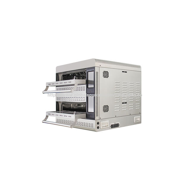 CheerChef CCDO Modell Doppel-Batch Elektrischer, Abluftfreier Hochgeschwindigkeits-Pizzaofen aus Edelstahl - 208/240V, 1-phasig/3-phasig for sale at factory direct price