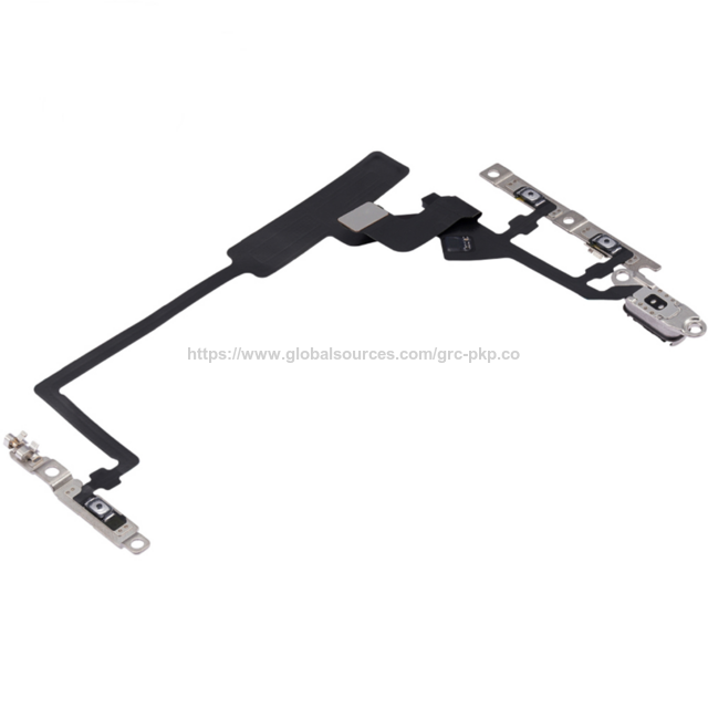Nappe Flex d'alimentation pour iPhone 14 Pro, bouton latéral de volume haut/bas, câble flexible avec métal